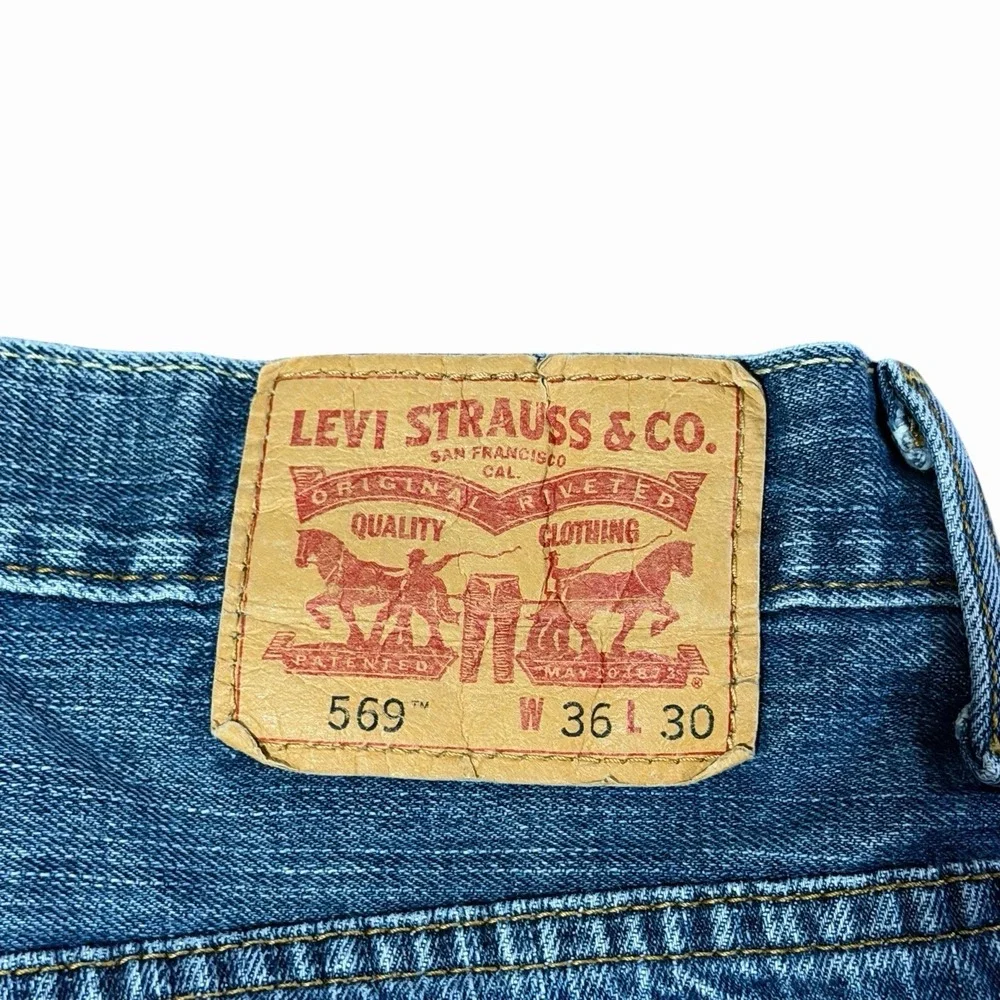 Levi's‎ 569 Loose Straight Fit Jeans Medium Wash Men's Size 36 x 30